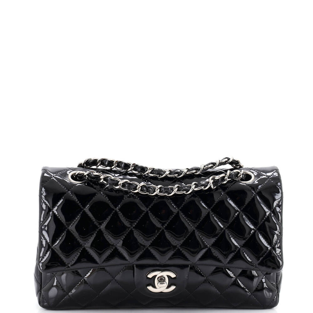 Chanel Medium Classic Double Flap Bag Quilted Patent